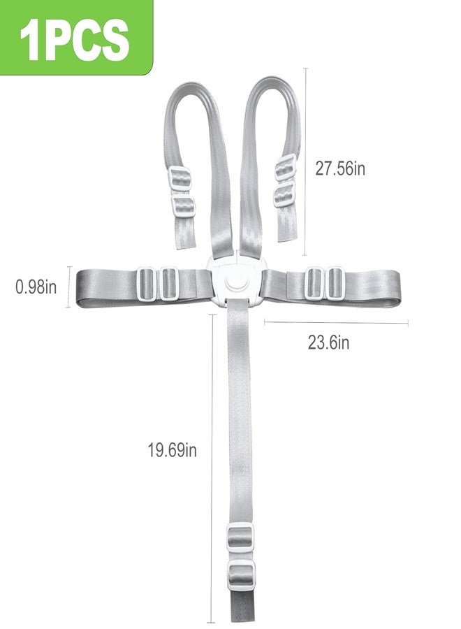 CeroDimo Universal High Chair Straps Replacement, Baby Stroller Replacement Parts 5 Point Harness for High Chairs, Prams, Buggies - Image 2